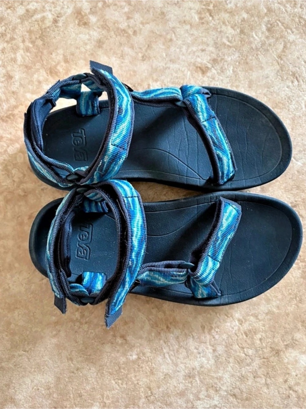 Teva Original Universal Strappy Sandals in Blue & Black